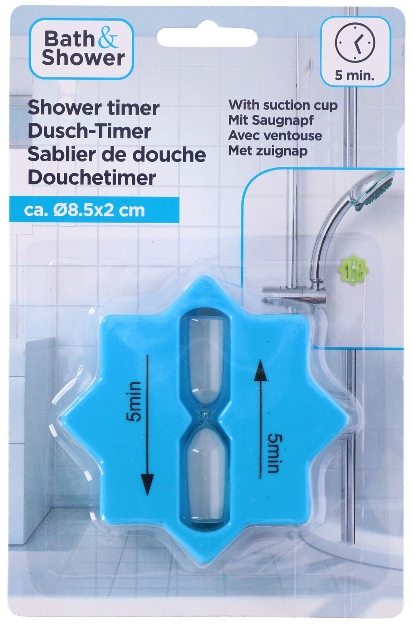 Bath &amp; Shower Réveil De Douche 8,5 Cm Bleu - Internet-Home ... destiné Minuteur Douche