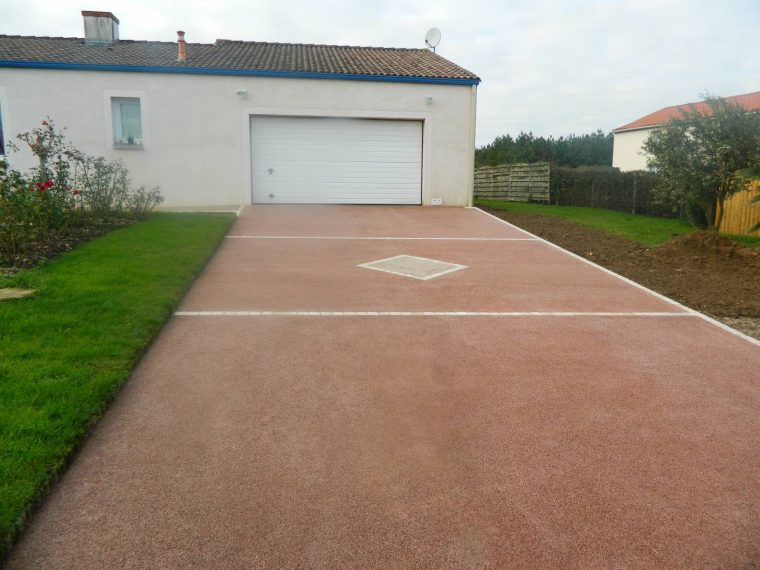 Béton Drainant Coloré Extérieur De Couleur Beige Rose ... tout Beton Pour Terrasse