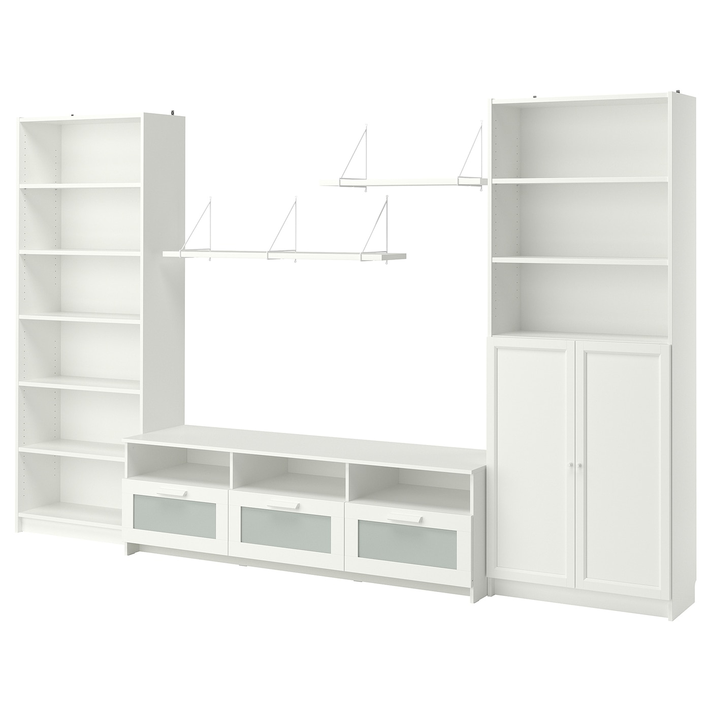Billy / Brimnes Tv Storage Combination - White - Ikea intérieur Meuble Range Cd Ikea