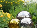 Blumfeldt - Silver Globe Inox Boule De Jardin Décorative ... tout Boule Decorative Jardin