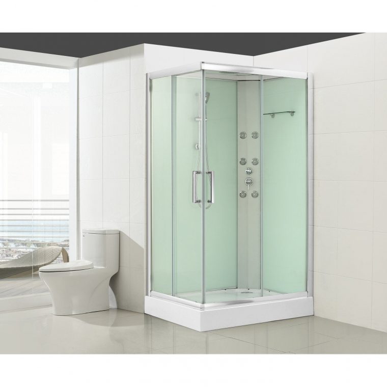 Cabine De Douche L.120 X L.90 Cm, Verre Transparent, Quad ... serapportantà Douches Leroy Merlin