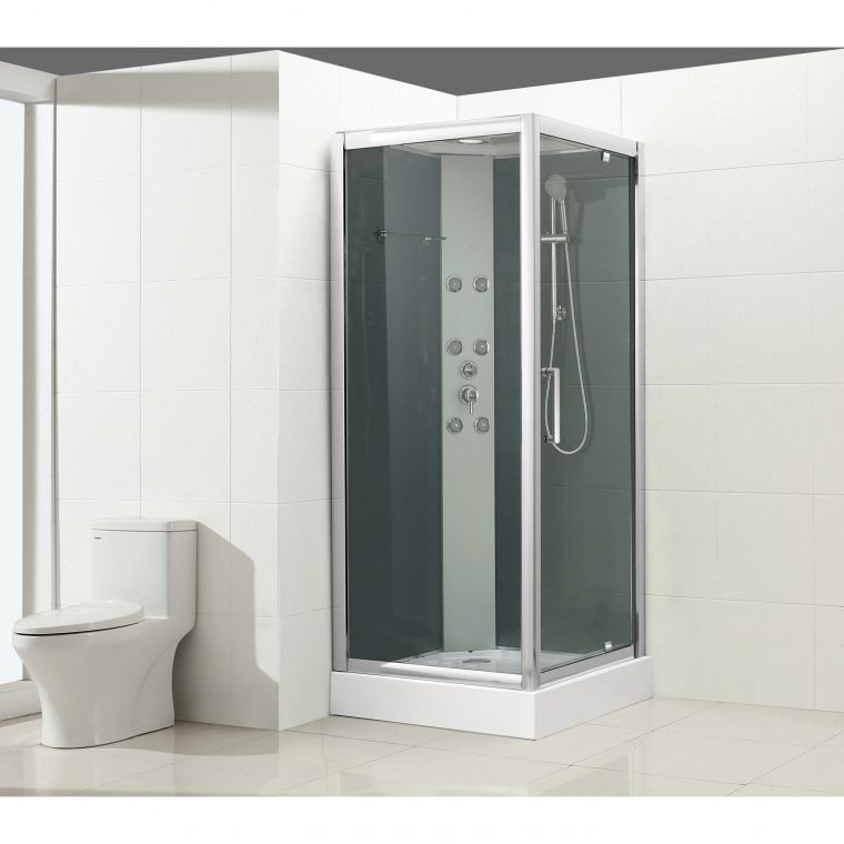 Cabine De Douche L.90 X L.90 Cm, Verre Transparent, Quad ... avec Galet Douche Leroy Merlin