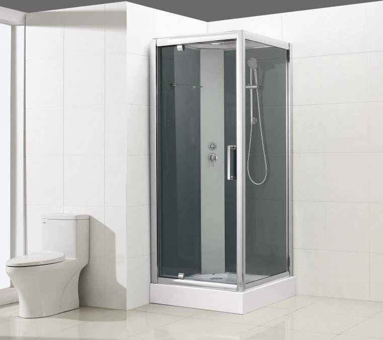 Cabine De Douche L.90 X L.90 Cm, Verre Transparent, Quad ... serapportantà Cabine De Douche Leroy Merlin 80X80