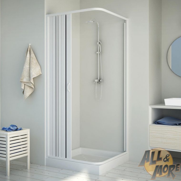 Cabine De Douche Niche Pvc 80X100Cm Ouverture Laterale ... à Cabine De Douche 80X100