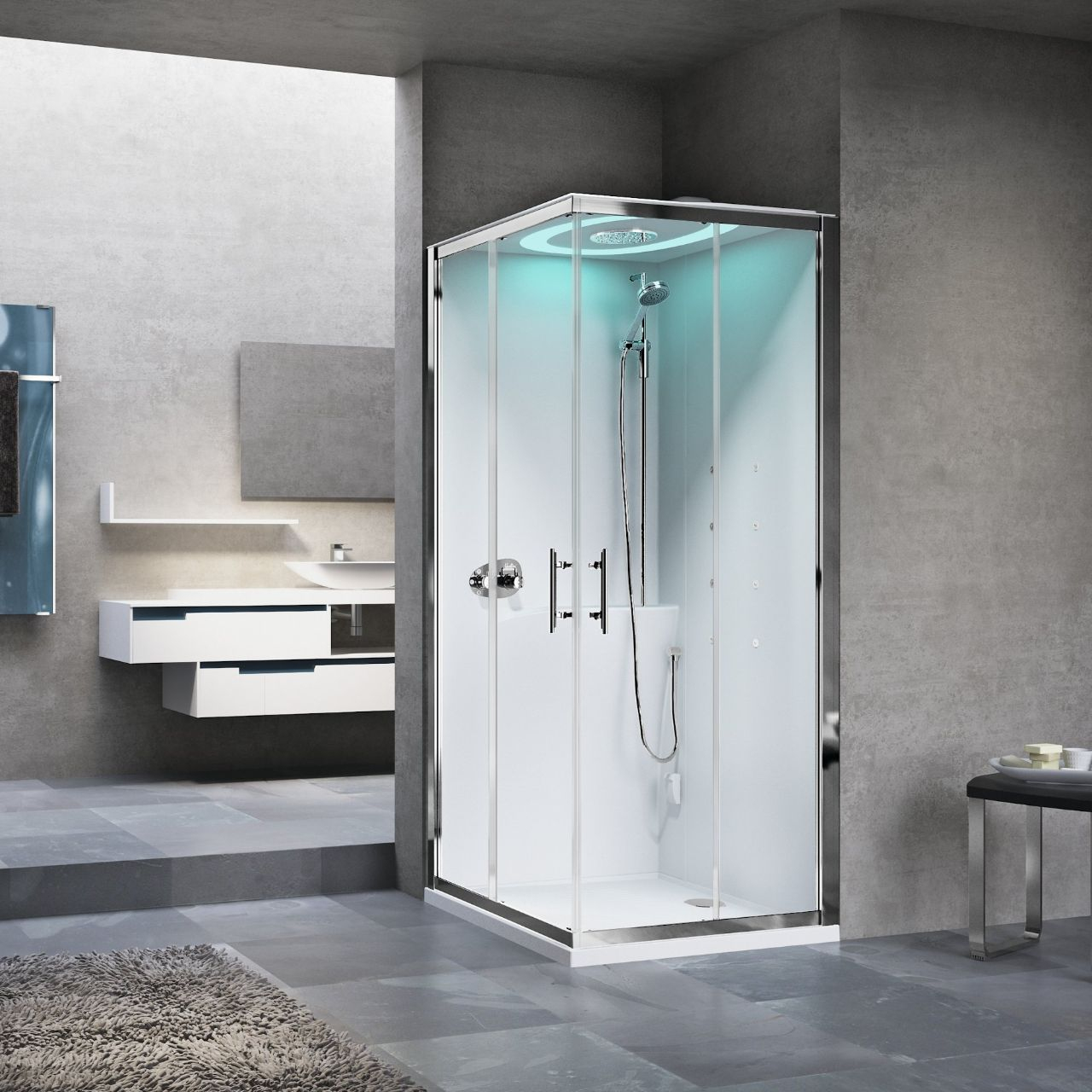 Cabines De Douche Eon A - Novellini intérieur Mitigeur Pour Cabine De Douche