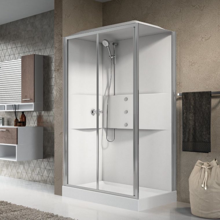 Cabines De Douche Media 2.0 2P120X80 - Novellini destiné Dimension Cabine De Douche