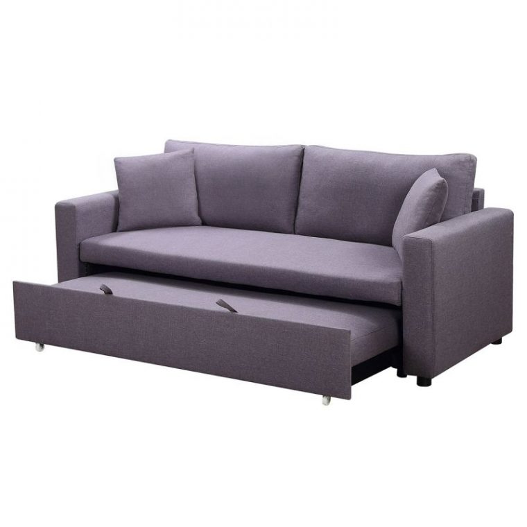 Canapé 3 Places Convertible &quot;Zolan&quot; 194Cm Gris pour Canape 3 Places Gris 2