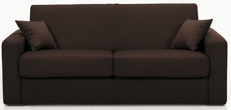 Canapé Convertible Bultex 3 Places Cuir Marron Stener ... serapportantà Canape Convertible 3 Places Conforama