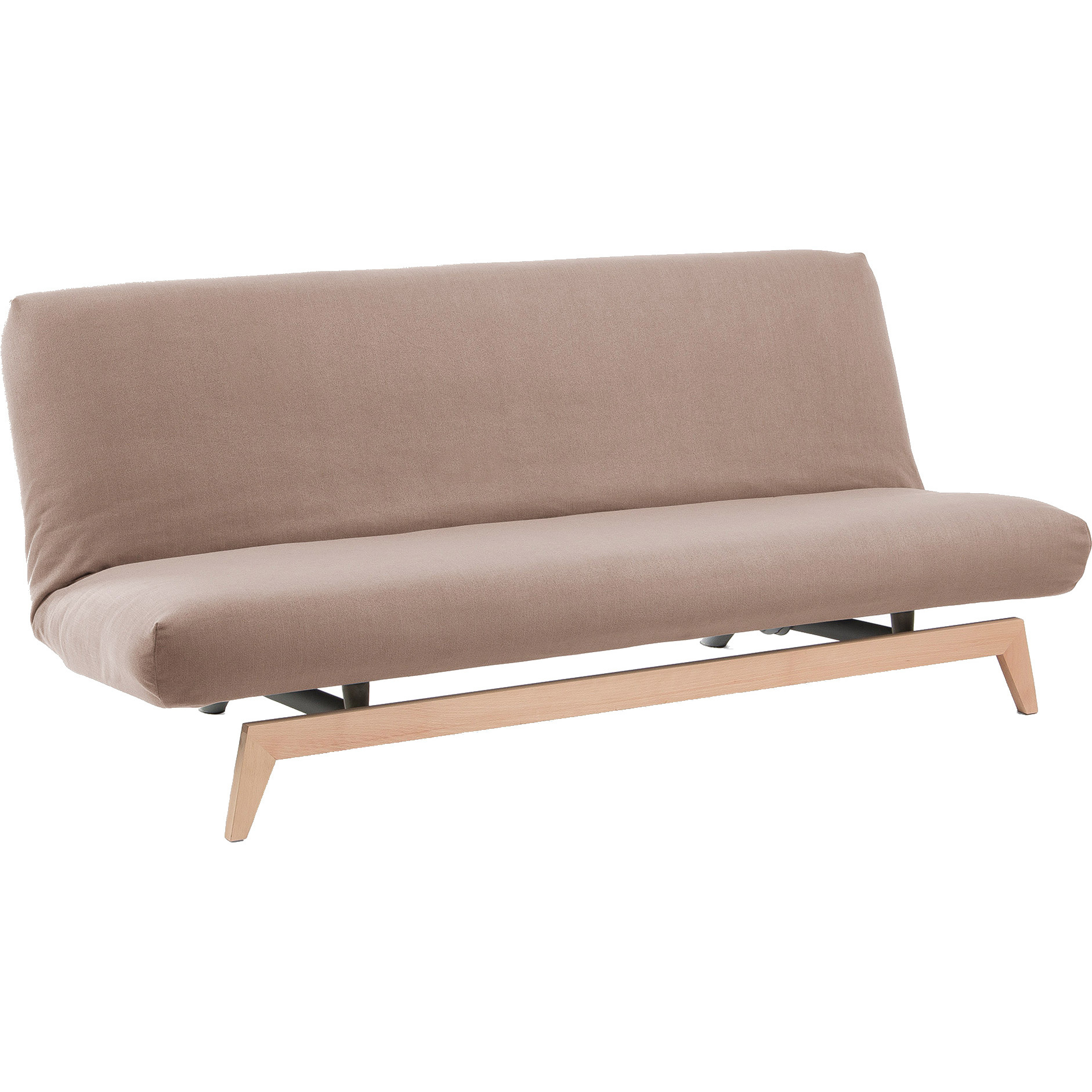 Canapé-Lit Clic-Clac Scandinave Marron En Tissu L. 195 X P ... avec Canape Lit Scandinave