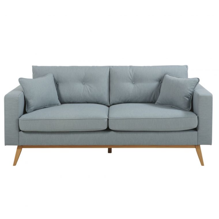 Canapé Style Scandinave 3 Places Bleu Glacier | Maisons Du ... tout Canape Style Scandinave