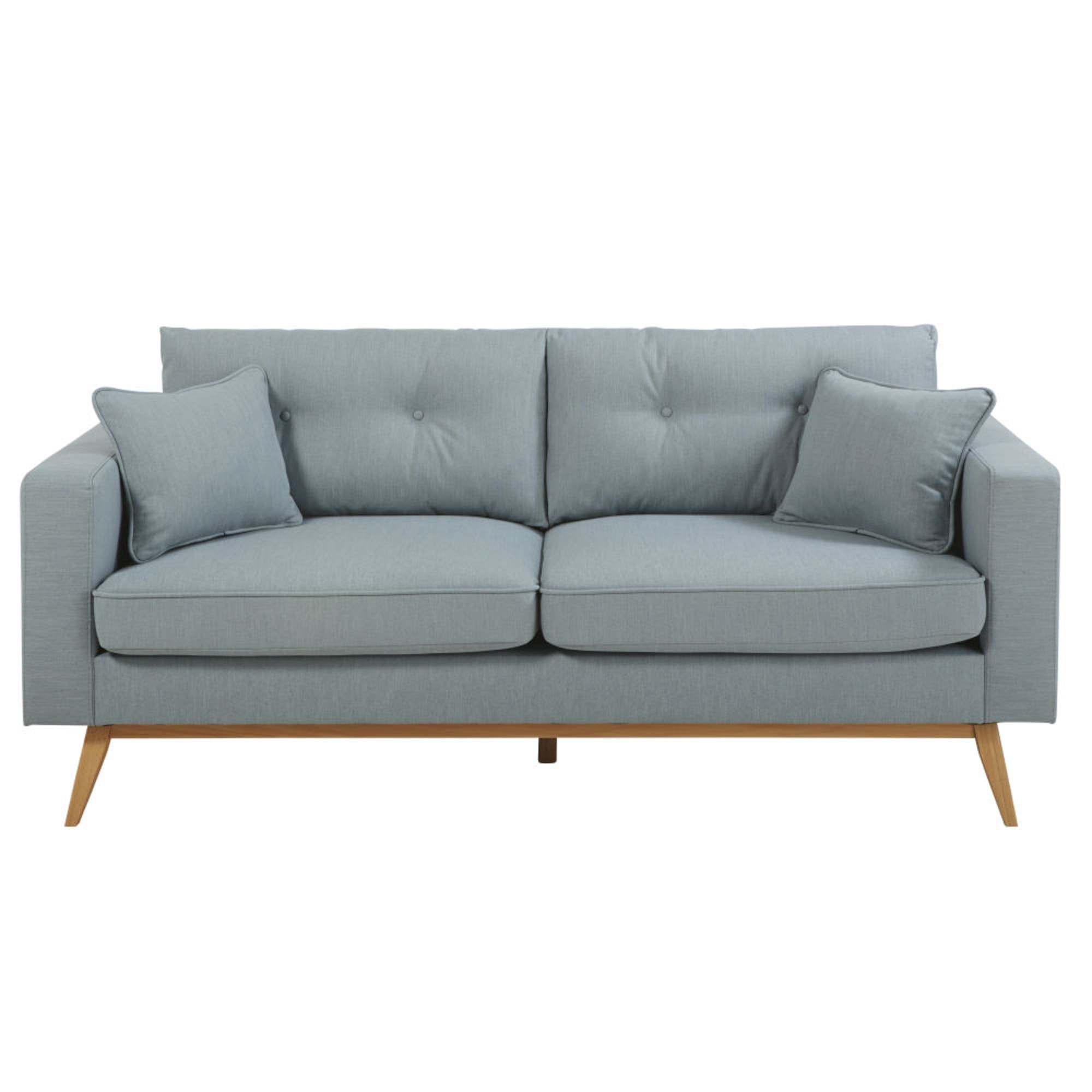 Canapé Style Scandinave 3 Places Bleu Glacier | Maisons Du ... tout Canape Style Scandinave