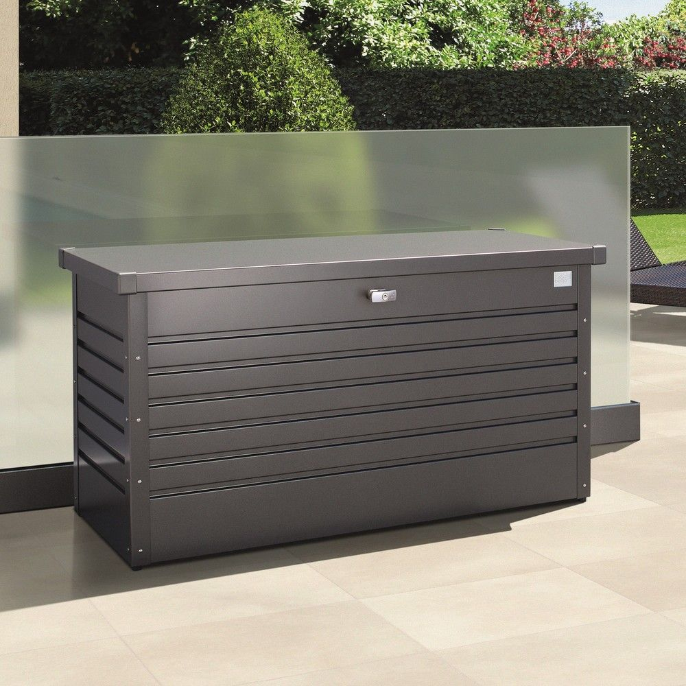 Coffre De Jardin 830L Biohort Gris Foncé 160 X 83 X 79 Cm ... tout Coffres De Jardin