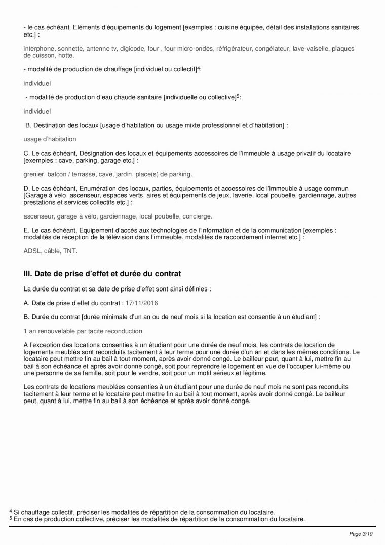 Contrat De Location Meublee Etudiant - Davidreed.co à Contrat De Location Meublée