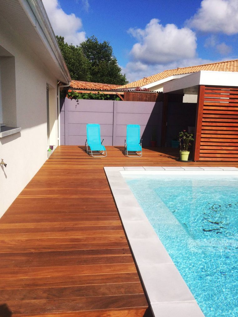 Création D'Une Terrasse En Bois Exotique Autour D'Une ... destiné Creation Terrasse Bois