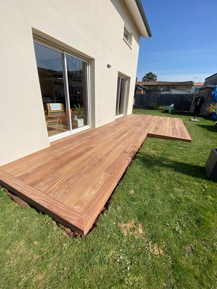 Création D'Une Terrasse En Bois Exotique Cumaru De 40 M2 À ... encequiconcerne Terrasse Bois Bordeaux