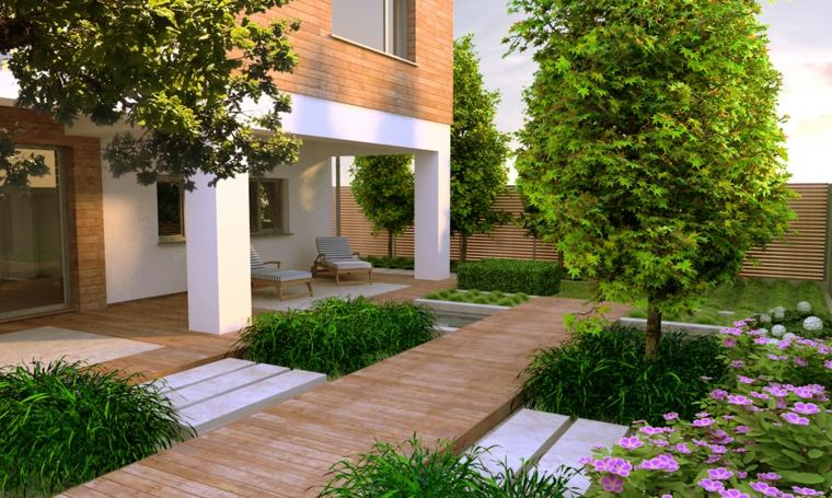 Déco Jardin Design : 49 Jardins Modernes Pour Vous Inspirer pour Amenagement Jardin Moderne