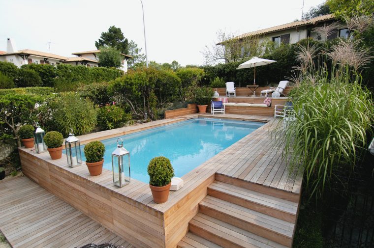 Deco Piscine Tubulaire intérieur Terrasse Amovible Piscine