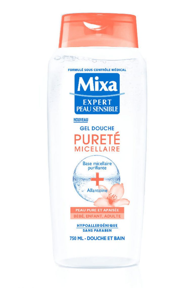 Douche Pureté Micellaire Apaisante Mixa avec Gel Douche Mixa