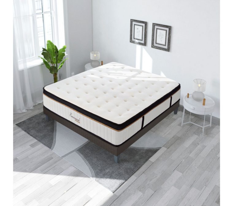 Ensemble Matelas Mémoire De Forme Emeraude Avec Sommier ... concernant Matelas Chez But