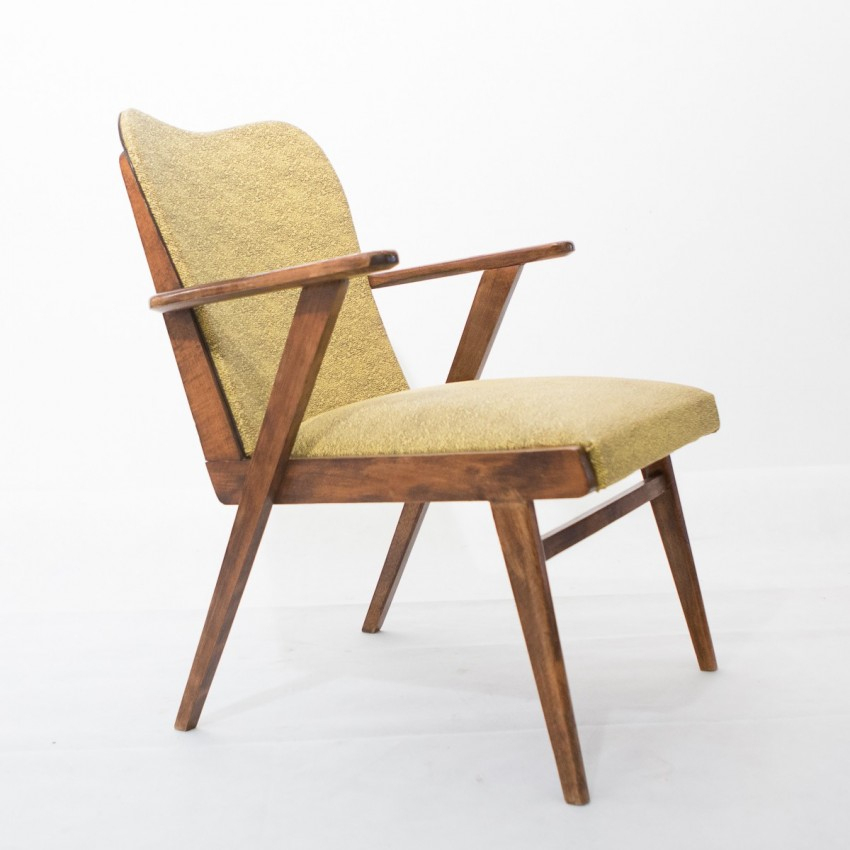 Fauteuil En Bois Des Années 1950 encequiconcerne Fauteuil En Bois