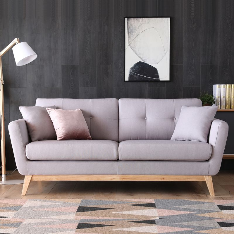 Hoga Gris Clair : Canapé Scandinave 3 Places Gris Clair ... dedans Canape Panoramique Scandinave