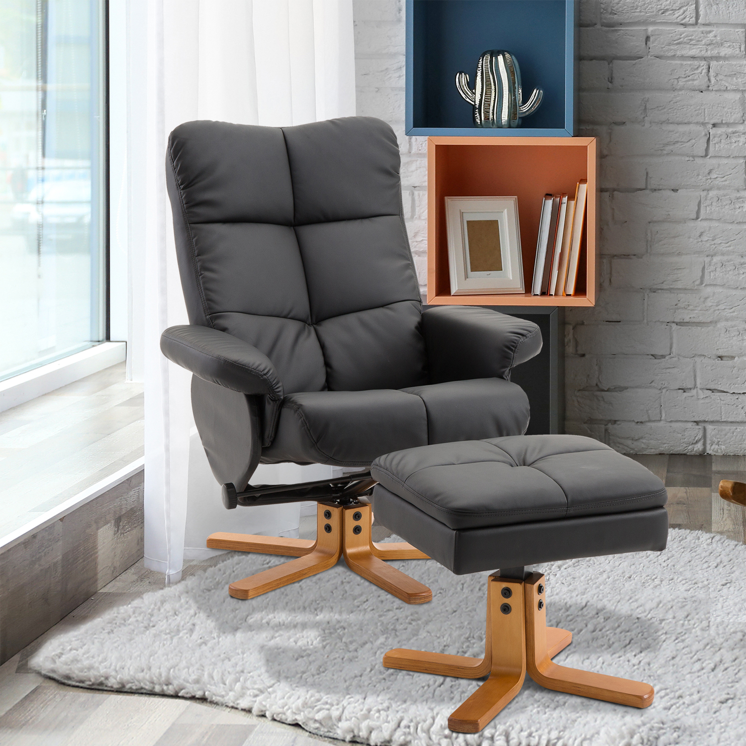 Homcom Fauteuil Relax Inclinable Avec Repose-Pieds ... dedans Fauteuil Relax Design