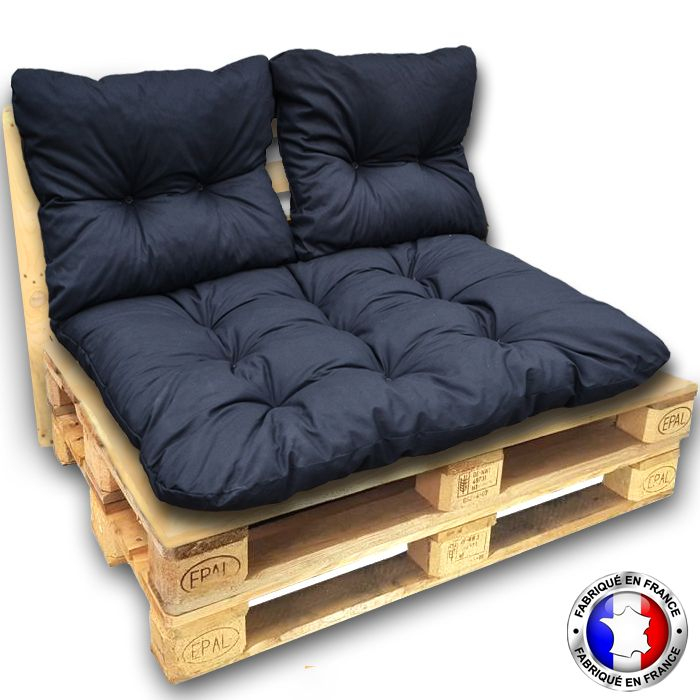 Kit Complet 3 Coussins 1 Assise + 2 Dossiers Pour Canape ... intérieur Coussin Assise Canape