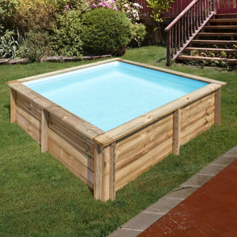 Kit Piscine Bois À Monter Sunbay | Piscine-Center dedans Piscine Bois Carree