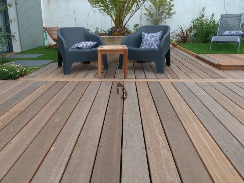 Lames De Terrasse En Bois Exotique Bangkiraï 25 X 145 Mm ... à Lame Terrasse Bois