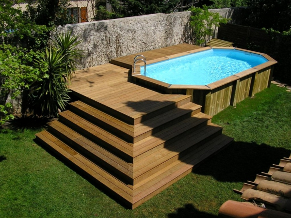 Le Piscine Hors Sol En Bois - 50 Modèles - Archzine.fr destiné Piscine Hors Sol Terrasse