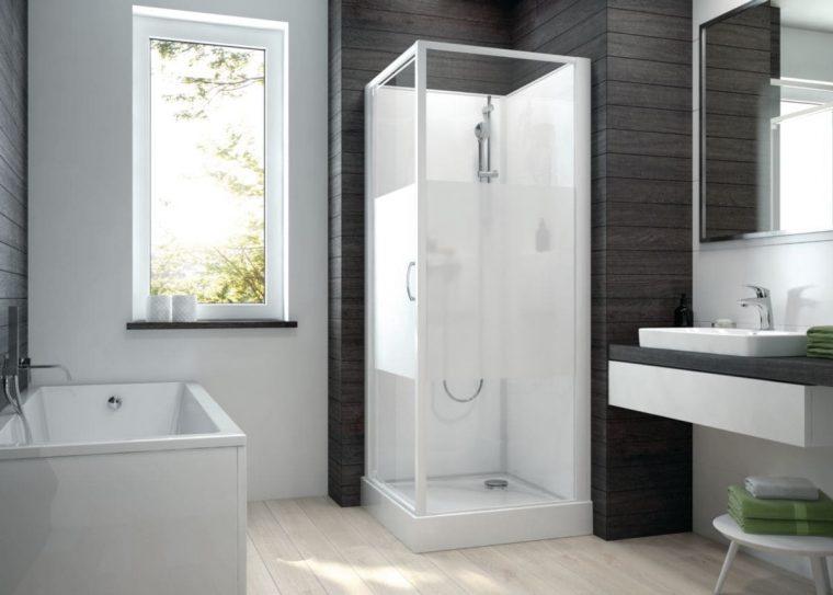 Leda - Cabine De Douche Izi Box 2 Carrée 80 Cm Porte ... à Cabine De Douche Promo