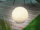 Mega Stone - Boule Lumineuse Solaire Led Moderne ... encequiconcerne Boule Decorative Jardin