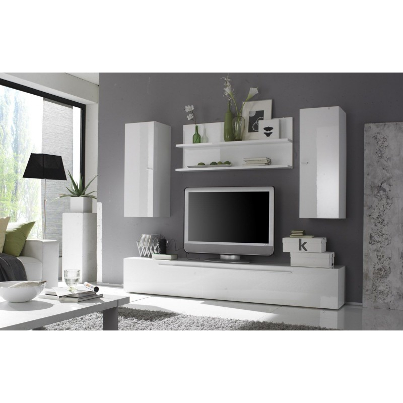 Meuble Tv Design Blanc Laque Pas Cher | Idées De ... intérieur Magasin De Meubles Pas Cher