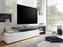 Meuble Tv Design Effet Béton Et Blanc Laqué Mat 3 Tiroirs ... dedans But Meubles Tv