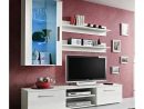 Meuble Tv Mural Design Galino V White Blanc - Blanc - 384 avec Meuble Tv Sono