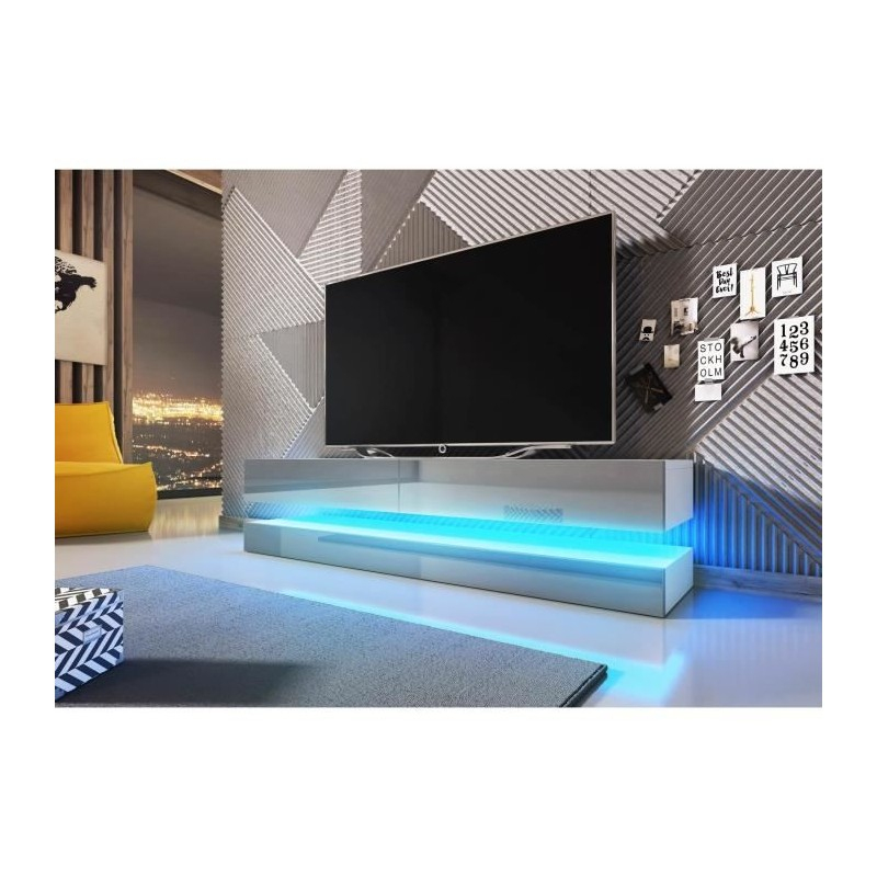 Meubles Et Décorations - Meuble Tv Design Suspendu Fly 140 ... destiné Meuble Tv Suspendu
