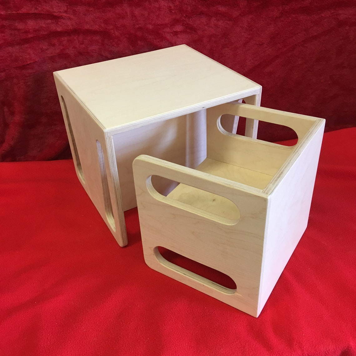 Montessori Cube Chaire De Sevrage En Bois Montessori ... intérieur Meuble Montessori