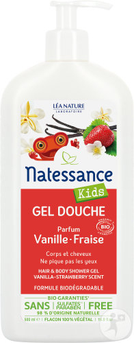 Natessance Bio Gel Douche Corps Et Cheveux Kids Vanille ... encequiconcerne Gel Douche Sans Sulfate
