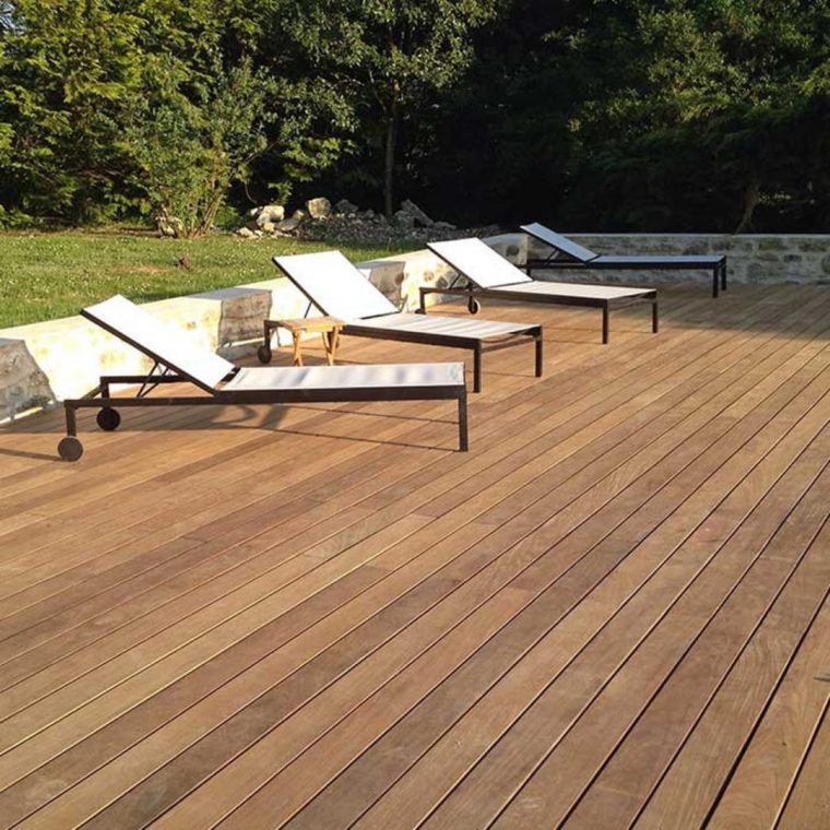 Pack Terrasse Bois Cumaru 10M2 - Lame, Lambourde, Vis ... pour Kit Terrasse Bois