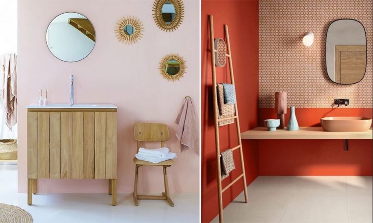 Peinture Salle De Bain : 20 Inspirations Et Couleurs Tendance tout Couleur Salle De Bain