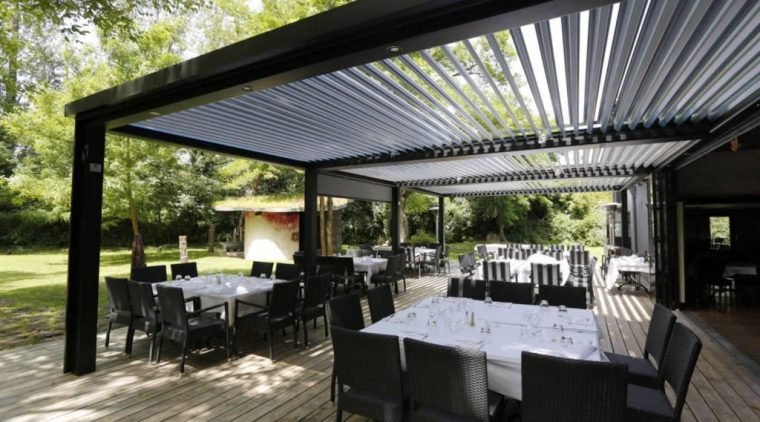 Pergola Pour Restaurant - Unikit Fr serapportantà Terrasse Couverte Fermee