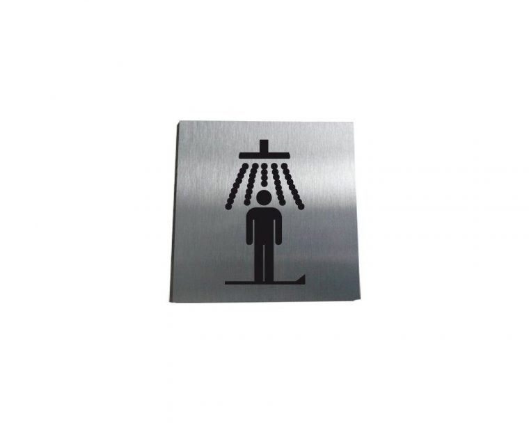 Plaques De Porte Aluminium Brossé Douche pour Plaque Pour Douche