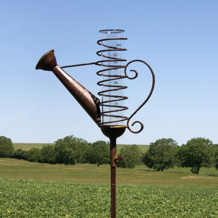 Pluviomètre De Jardin À Piquer Éolienne Girouette Tuteur ... avec Girouette De Jardin