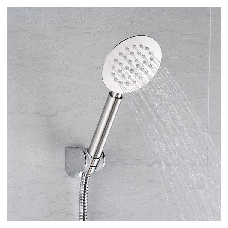 Pommeau De Douche Super Fin Moderne Acier Inoxydable Rond ... avec Pomeau De Douche