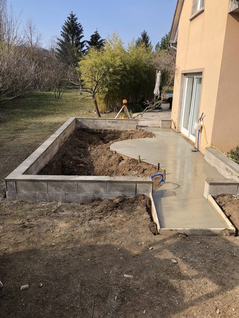 Pose De Dalle Terrasse Béton À Obernai | Ms Tp Bas-Rhin (67) avec Faire Une Terrasse En Dalle