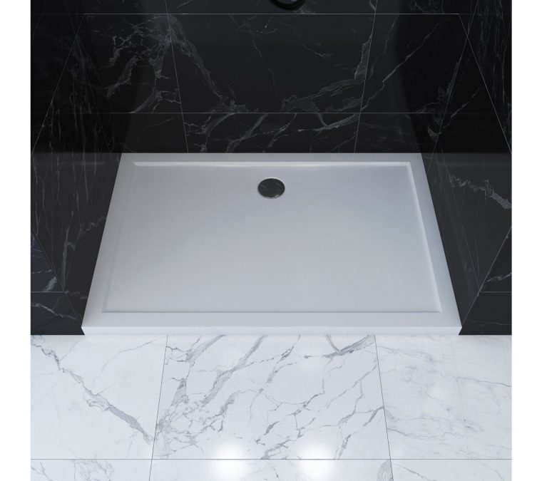 Receveur De Douche A Poser Extra-Plat En Acrylique Blanc ... avec Receveur De Douche Extra Plat 120X90