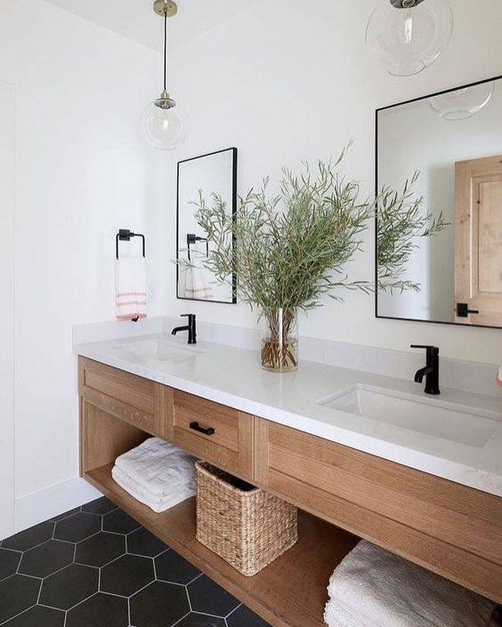 Salle De Bain Blanche Et Bois | Bathroom Interior Design ... serapportantà Salle De Bain Bois Et Gris