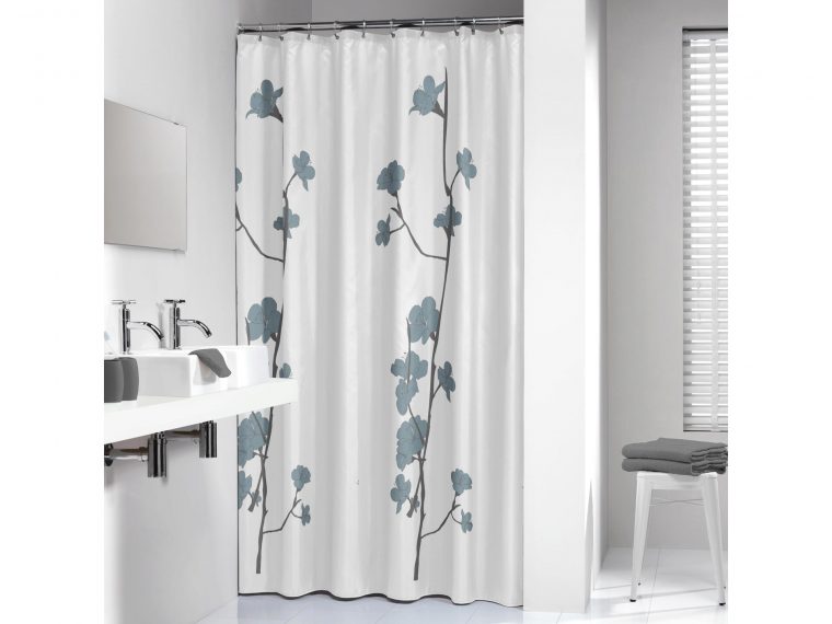 Sealskin Orchid Rideau De Douche 180X200 Cm Bleu | Hubo serapportantà Longueur Rideau De Douche