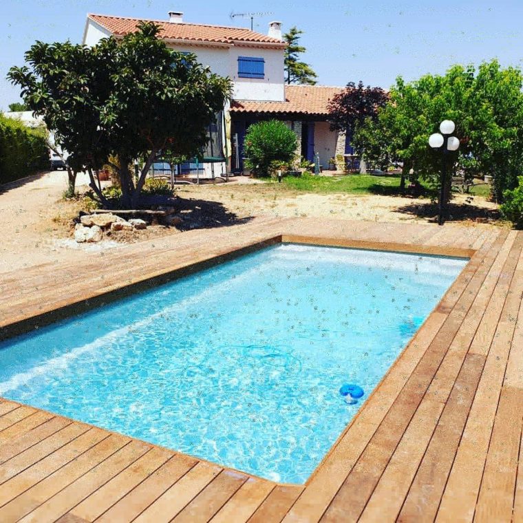 Superbe Tour De Piscine En Itauba Dans La Commune De ... avec Tour De Piscine