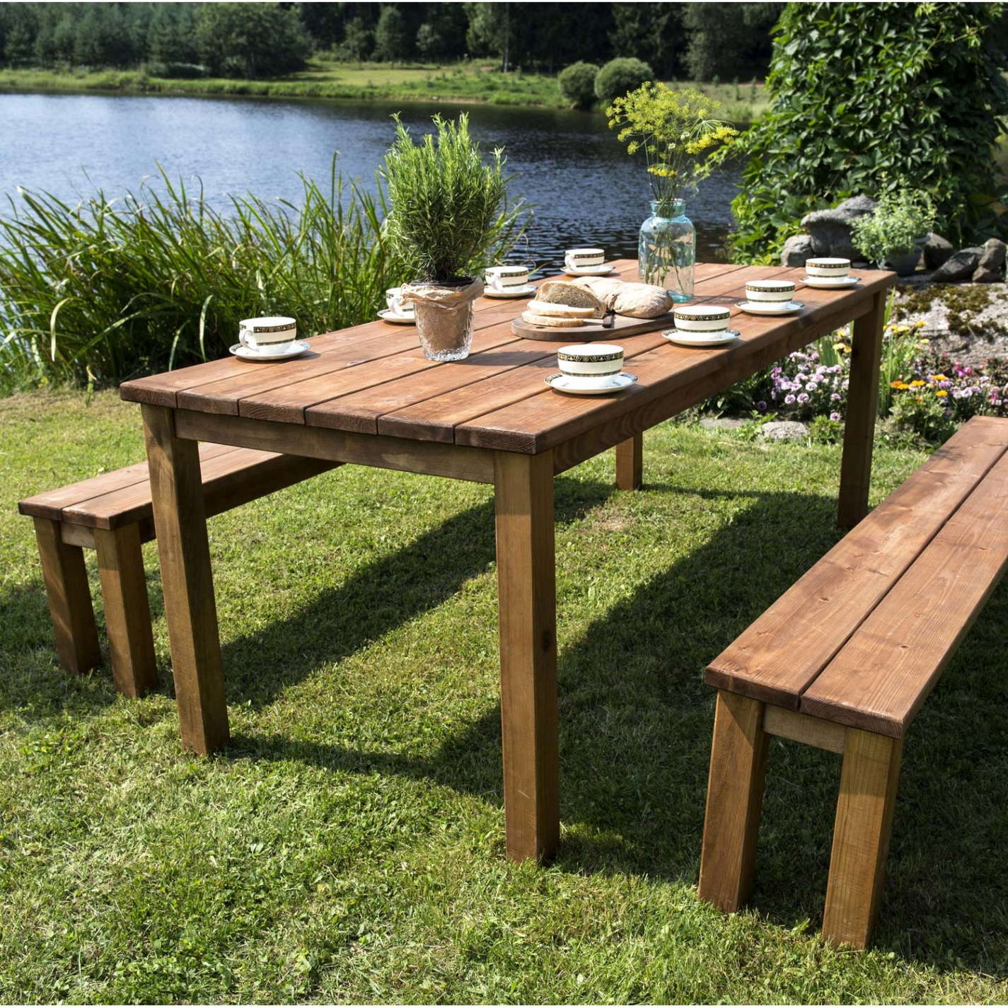 Table De Jardin En Teck - Châlet, Maison Et Cabane à Table Jardin Teck